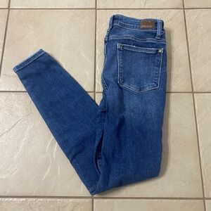 Judy Blue Los Angeles Skinny Fit Mid Rise Button Fly Blue Jeans Womens Size 3/26